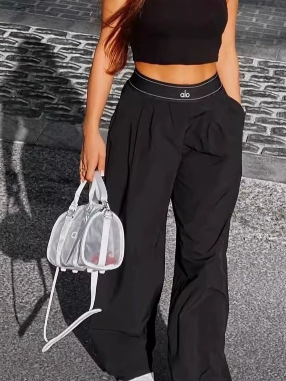🚜ALO Yoga Suit Up Trouser Black (Regular) 🐱‍👓NWT 30-inch inner seam